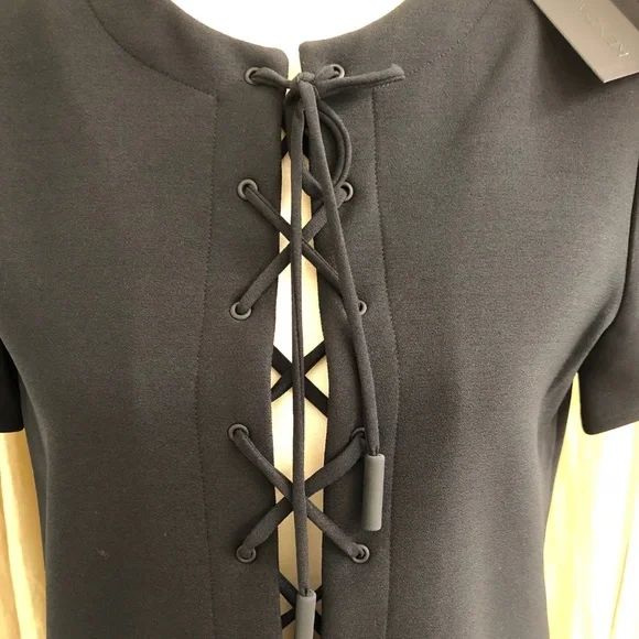 Kendall + Kylie Safari Mini Black Front Tie Dress - Picture 2 of 7